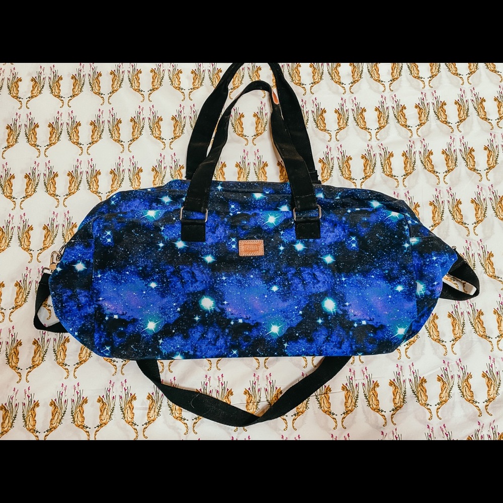 Used PINK Victoria Secret Galaxy Duffle Bag